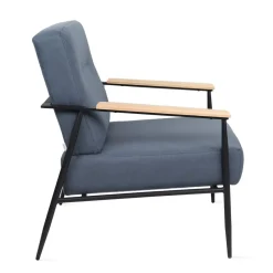 HOMLA Fotel Veludo Denim 71X70X83 Cm Granatowy New