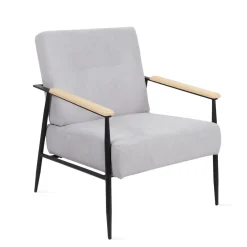 HOMLA Fotel Veludo 71X70X83 Cm Szary Hot