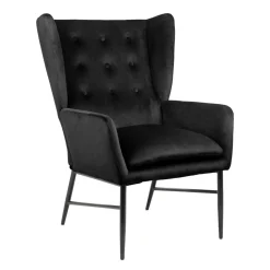 HOMLA Fotel Vinnande Czarny 97X67X73 Cm New