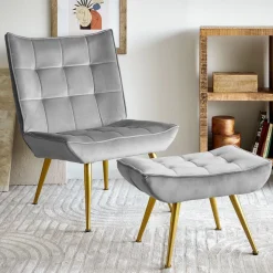 HOMLA Fotel Vinnis 96X69X82 Cm Szary New