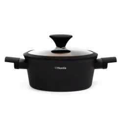 HOMLA Garnek Tristan Z Pokrywka Czarno- Pomaranczowy 2,4 L Outlet