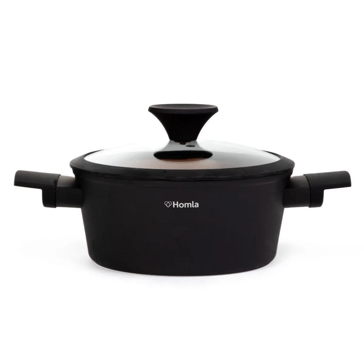 HOMLA Garnek Tristan Z Pokrywka Czarno- Pomaranczowy 2,4 L Outlet