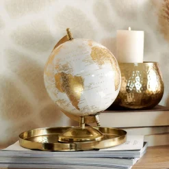 HOMLA Globus Dekoracyjny Globe Zloty 18X15X25 Cm New