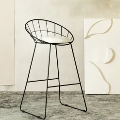HOMLA Hoker Banco Metalowy 54 X 48 X 97 Cm Czarny New