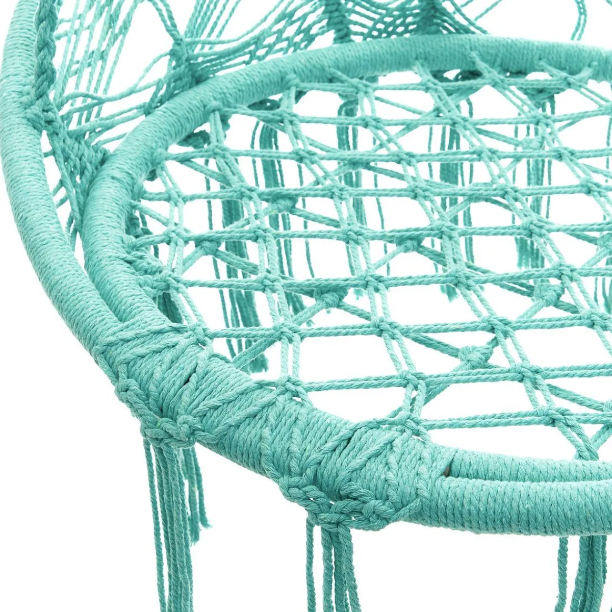 HOMLA Hustawka Circle Doira Makrama Turkusowa 82X60X115-138 Cm Discount