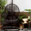 HOMLA Hustawka Solei Czarna Z Czarna Poduszka 95X95X195 Cm Czarny Sale