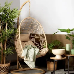 HOMLA Hustawka Solei Naturalna Z Poduszka 95X95X195 Cm Naturalny Online