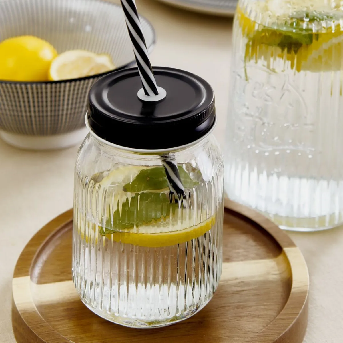 HOMLA Karafka Soma Summer Ze Szklankami 1 L Przezroczysty Outlet