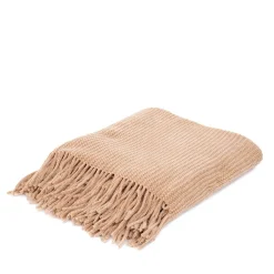 HOMLA Koc Chenille Szenilowy Bezowy 130X170 Cm Outlet