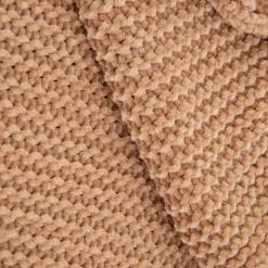 HOMLA Koc Chenille Szenilowy Bezowy 130X170 Cm Outlet