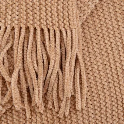 HOMLA Koc Chenille Szenilowy Bezowy 130X170 Cm Outlet