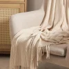HOMLA Koc Chenille Szenilowy Ecru 130X170 Cm Hot