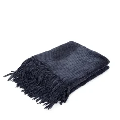 HOMLA Koc Chenille Szenilowy Granatowy 130X170 Cm Hot