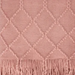 HOMLA Koc Loop W Splot Kulkowy 130X170 Cm Rozowy Clearance