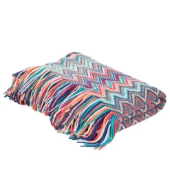 HOMLA Koc Meba W Kolorowe Zygzaki 130X170 Cm Sale