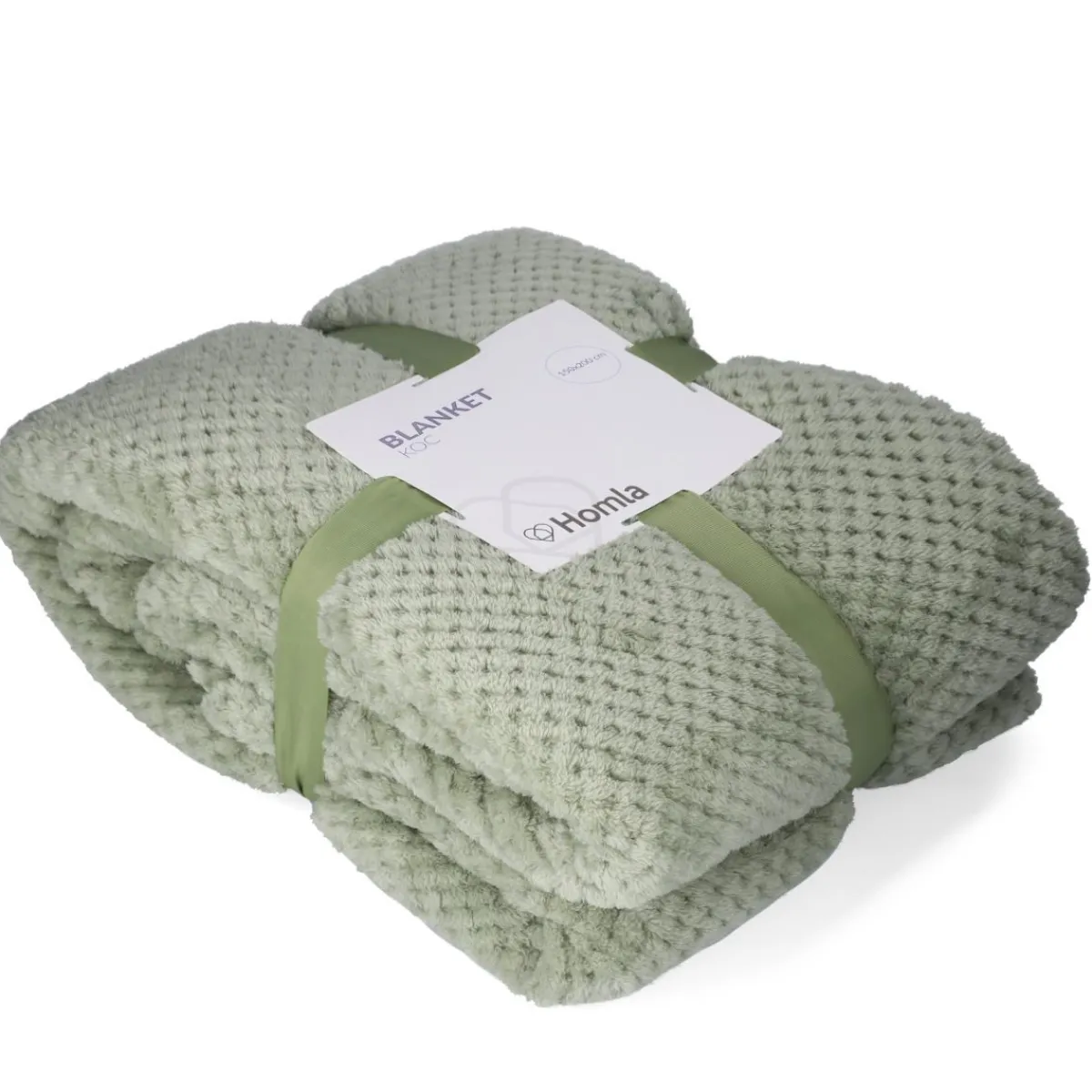 HOMLA Koc Noah Ziarnka Ryzu Pistacjowy 150X200 Cm Zielony Discount