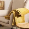HOMLA Koc Noah Ziarnka Ryzu 150X200 Cm Musztardowy Discount