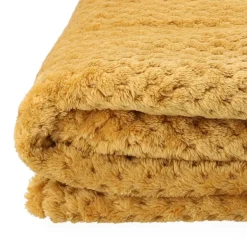 HOMLA Koc Noah Ziarnka Ryzu 150X200 Cm Musztardowy Discount
