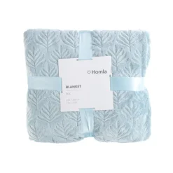 HOMLA Koc Peble Z Wytloczeniami Niebieski 150X200 Cm Outlet
