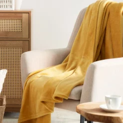 HOMLA Koc Rote 150X200 Cm Musztardowy Sale