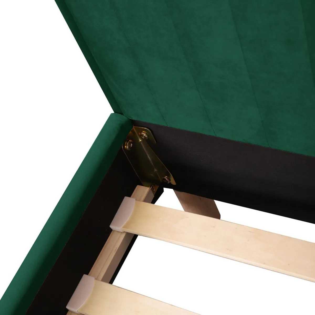 HOMLA Łóżko Karalius Welurowe Zielone 90X200 Cm Zielony Outlet