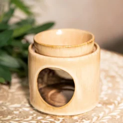 HOMLA Kominek Soleto Ceramiczny Bezowy 9X9X10 Cm Sale
