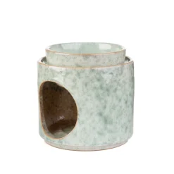 HOMLA Kominek Soleto Ceramiczny Zielony 9X9X10 Cm Clearance