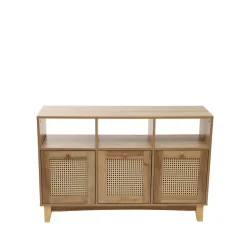 HOMLA Komoda Notto Z Rattanem 110X35X72 Cm Naturalny Discount