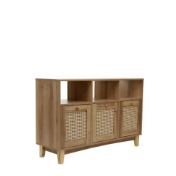 HOMLA Komoda Notto Z Rattanem 110X35X72 Cm Naturalny Discount
