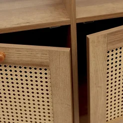 HOMLA Komoda Notto Z Rattanem 110X35X72 Cm Naturalny Discount