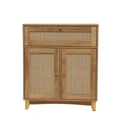 HOMLA Komoda Notto Z Rattanem 74X35X86 Cm Naturalny Online