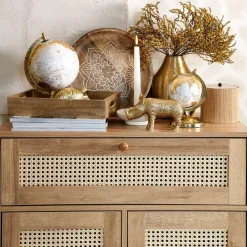 HOMLA Komoda Notto Z Rattanem 74X35X86 Cm Naturalny Online