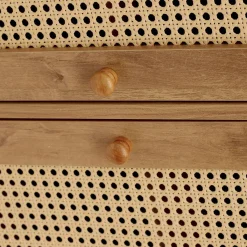 HOMLA Komoda Notto Z Rattanem 74X35X86 Cm Naturalny Online