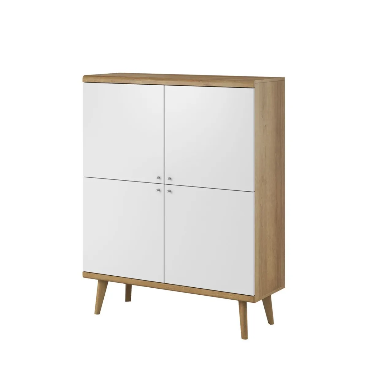 HOMLA Komoda Primo! Dab Riviera 107X134X40 Cm Bialy Best