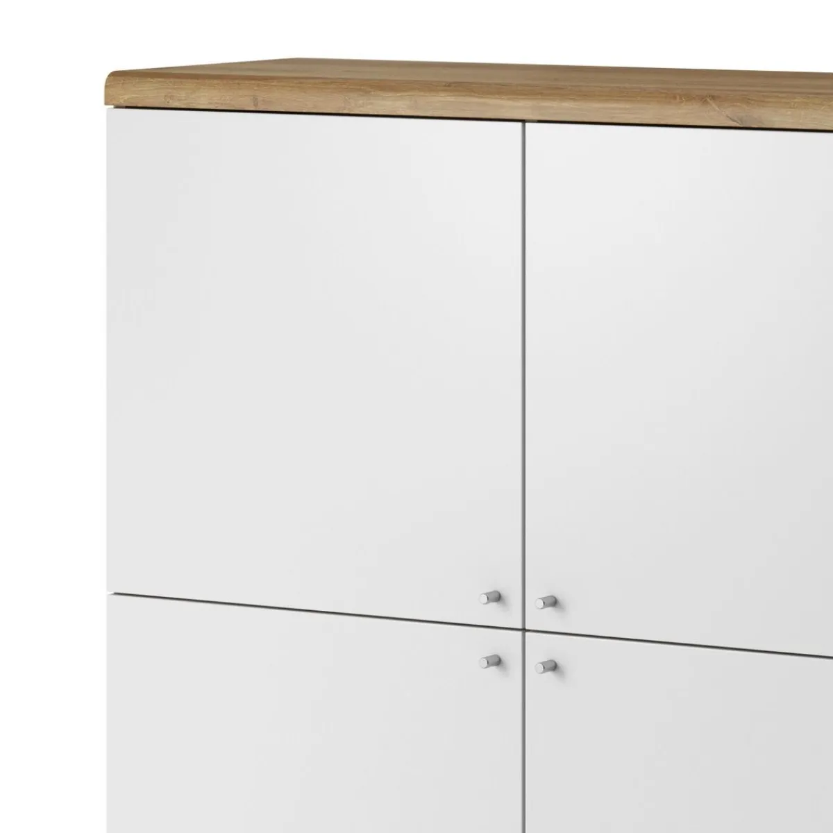 HOMLA Komoda Primo! Dab Riviera 107X134X40 Cm Bialy Best