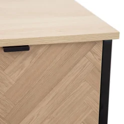 HOMLA Komoda Swen Naturalna Z Metalowymi Nogami 80X40X88 Cm Sale
