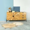 HOMLA Komoda Tropea Lite Drewno Mango Z Akacja 150X40X75 Cm Naturalny Clearance