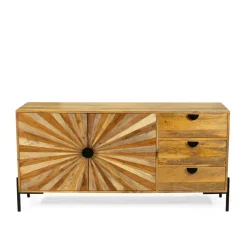 HOMLA Komoda Tropea Lite Drewno Mango Z Akacja 150X40X75 Cm Naturalny Clearance