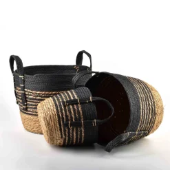 MONDEX Komplet Koszy Bali 30X24 Cm; 26X22 Cm; 20X18 Cm 3 Szt. Bezowy Discount