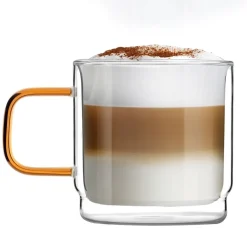 VIALLI DESIGN Komplet Szklanek Amber Z Podwojna Scianka 2 Szt. 320 Ml Przezroczysty Hot