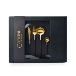 COOKINI Komplet Sztućców Casa Black 16 El. Czarny Discount