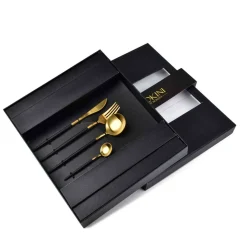 COOKINI Komplet Sztućców Casa Black 16 El. Czarny Discount
