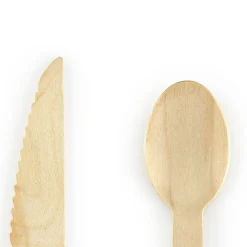 PARTYDECO Komplet Sztućców Wooden Drewnianych 6 Os. Naturalny Sale