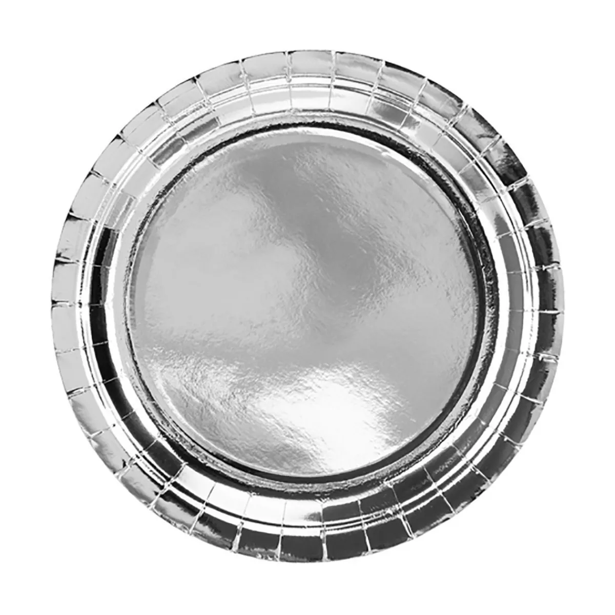 PARTYDECO Komplet Talerzy Silver Papierowych 6 Szt. Fi 23 Cm Srebrny Clearance