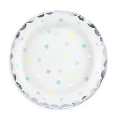 PARTYDECO Komplet Talerzy Stars Ze Wzorem W Gwiazdki 6 Szt. Fi 18 Cm Bialy Sale