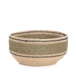 HOMLA Kosz Do Przechowywania Maura W Zielone Paski 23X23X13 Cm Sale