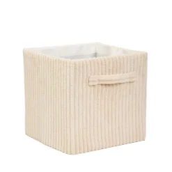 HOMLA Kosz Do Przechowywania Tello Welurowy Bezowy 21X21X21 Cm Clearance