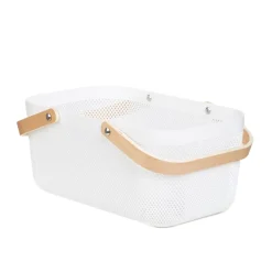 HOMLA Kosz Elijah Bialy 24.5X40X19Cm Discount