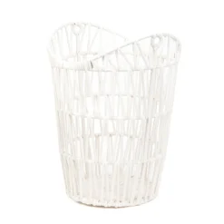 HOMLA Kosz Lazienkowy Laelia Pleciony Bialy 21X21X38 Cm Discount