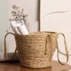 HOMLA Kosz Lumbo Z Trawy Morskiej Z Uchwytami 28X25 Cm Naturalny